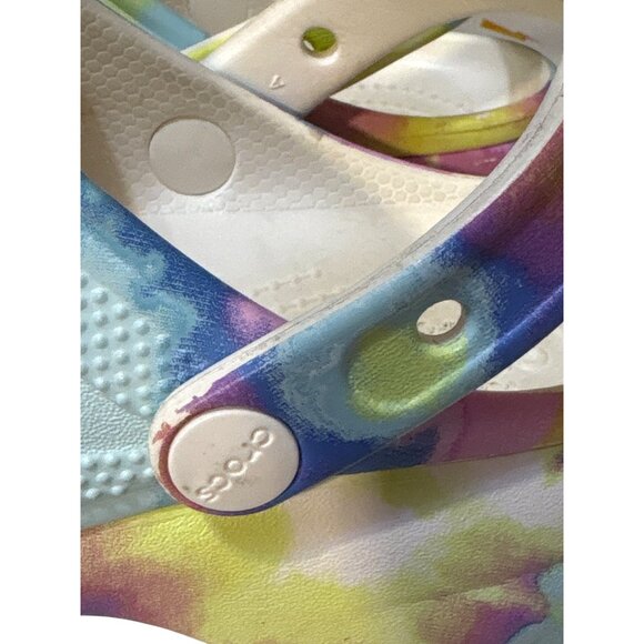Crocs Classic Tie-Dye Graphic Clog Womens Size 6 Multi-Color Comfort Footwear - Picture 2 of 8